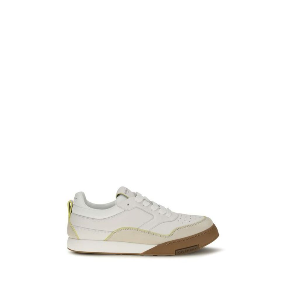 Givenchy White Calf Leather Bos Taurus Low Top Men's Sneakers